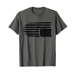 Upside Down American Flag Distressed In Distress Pro  T-Shirt